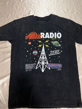 Coldplay Music of the Spheres Alien Radio Graphic T-Shirt Men’s Large